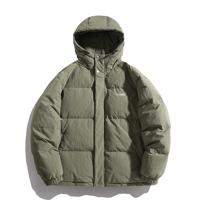 Unisex Padded Hooded Puffer Jacket in Boxy Cut with Thermal Filling and Windproof Shell