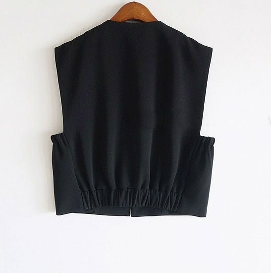 Women’s Fashionable Sleeveless Vest with Button Details
