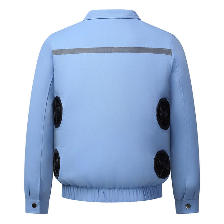 Unisex nan cooling work jacket with integrated ventilation system