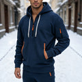 Men's sporty hoodie jacket with side zip pockets