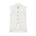Women’s Utility Vest with Drawstring, Flap Pockets and Stand Collar