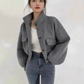 Women's Jacket quilted warm with High Collar