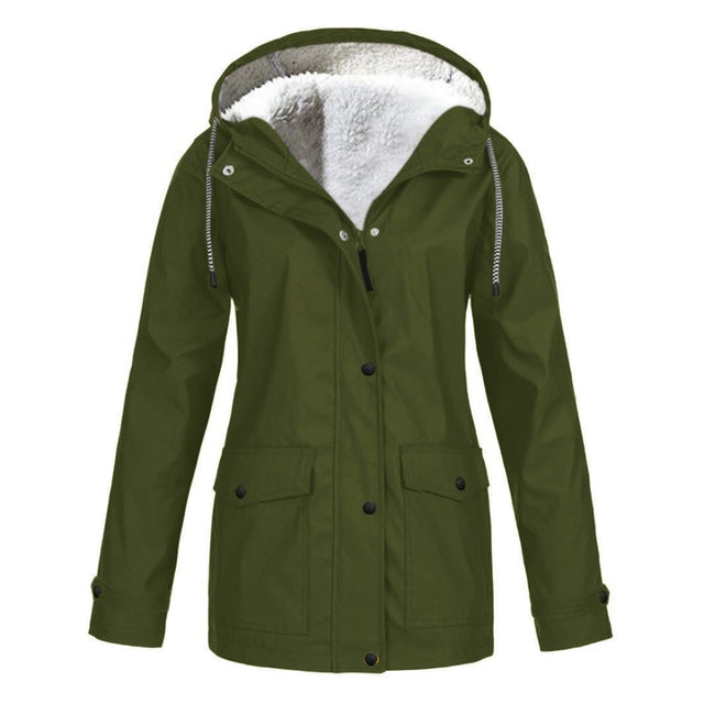 Water-resistant warm jacket