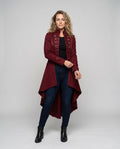 Women Elegant Asymmetrical Padded Jacket with Fashionable Button Details