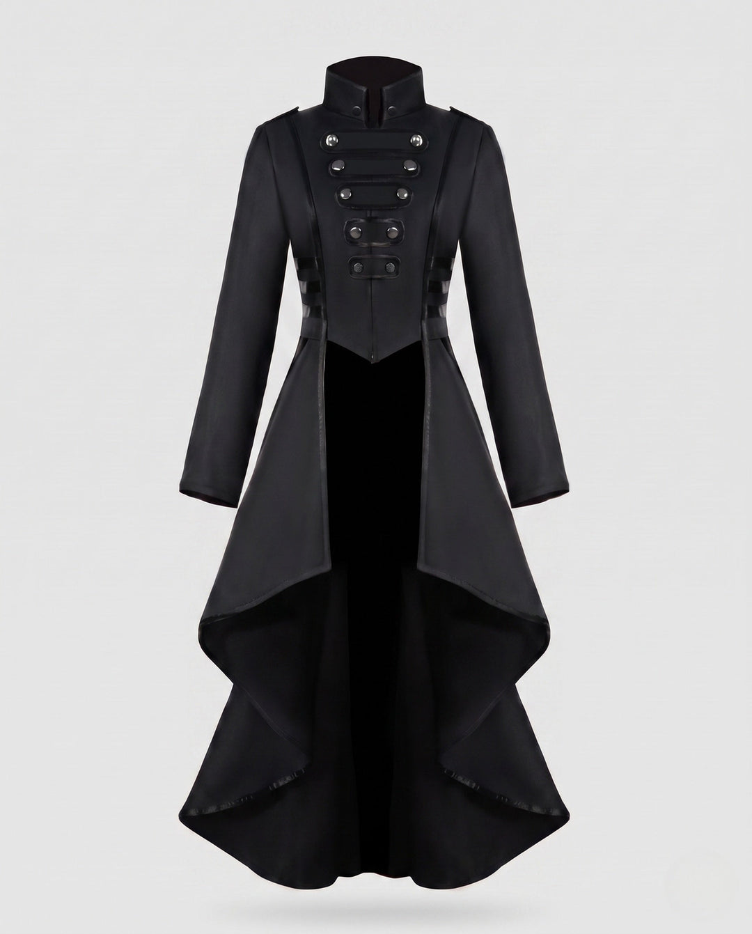 Women Elegant Asymmetrical Padded Jacket with Fashionable Button Details