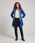Ladies Elegant Festive Jacket with Intricate Embroidery and Detailed Button Placket