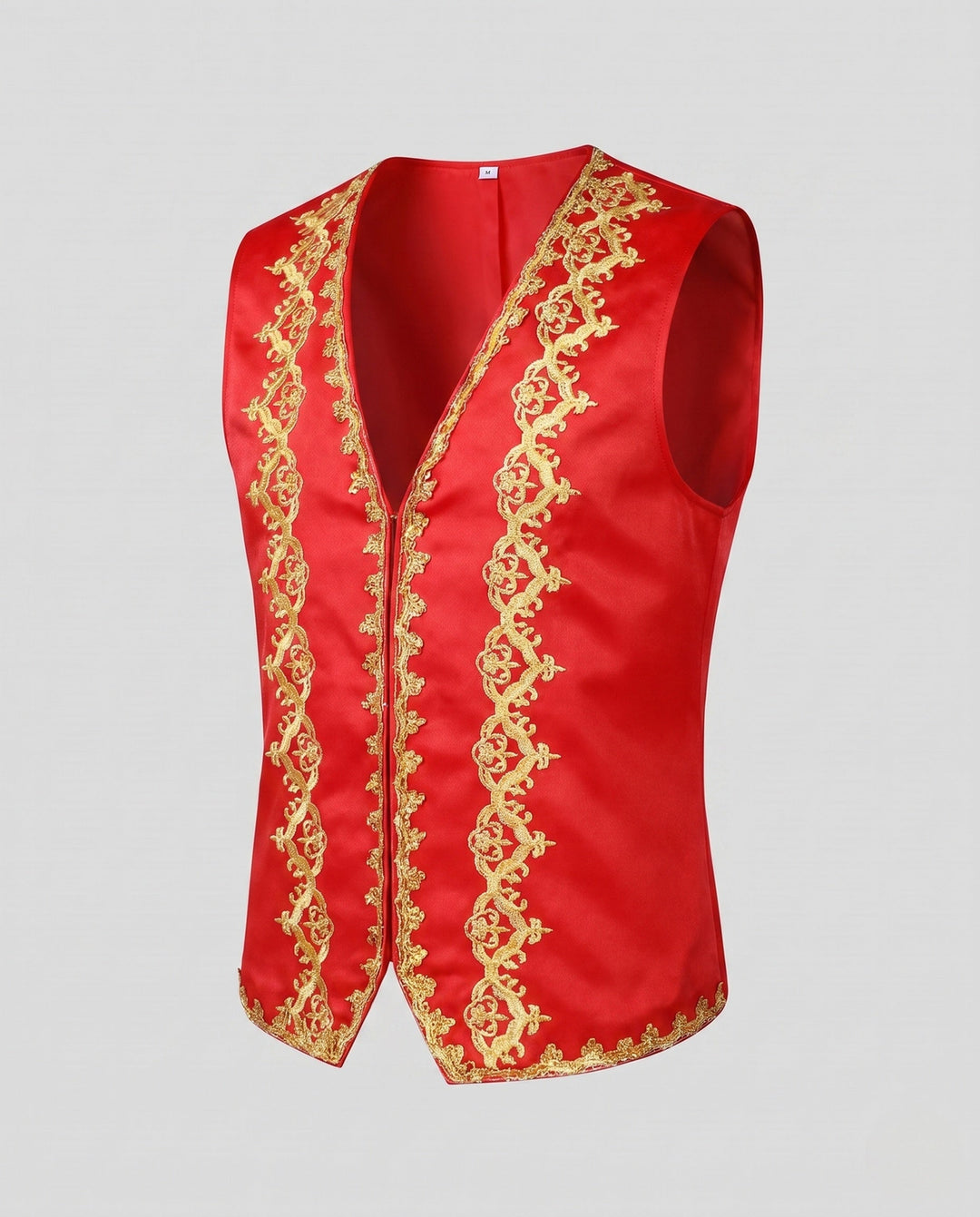 Ladies elegant vest with intricate golden embellishments