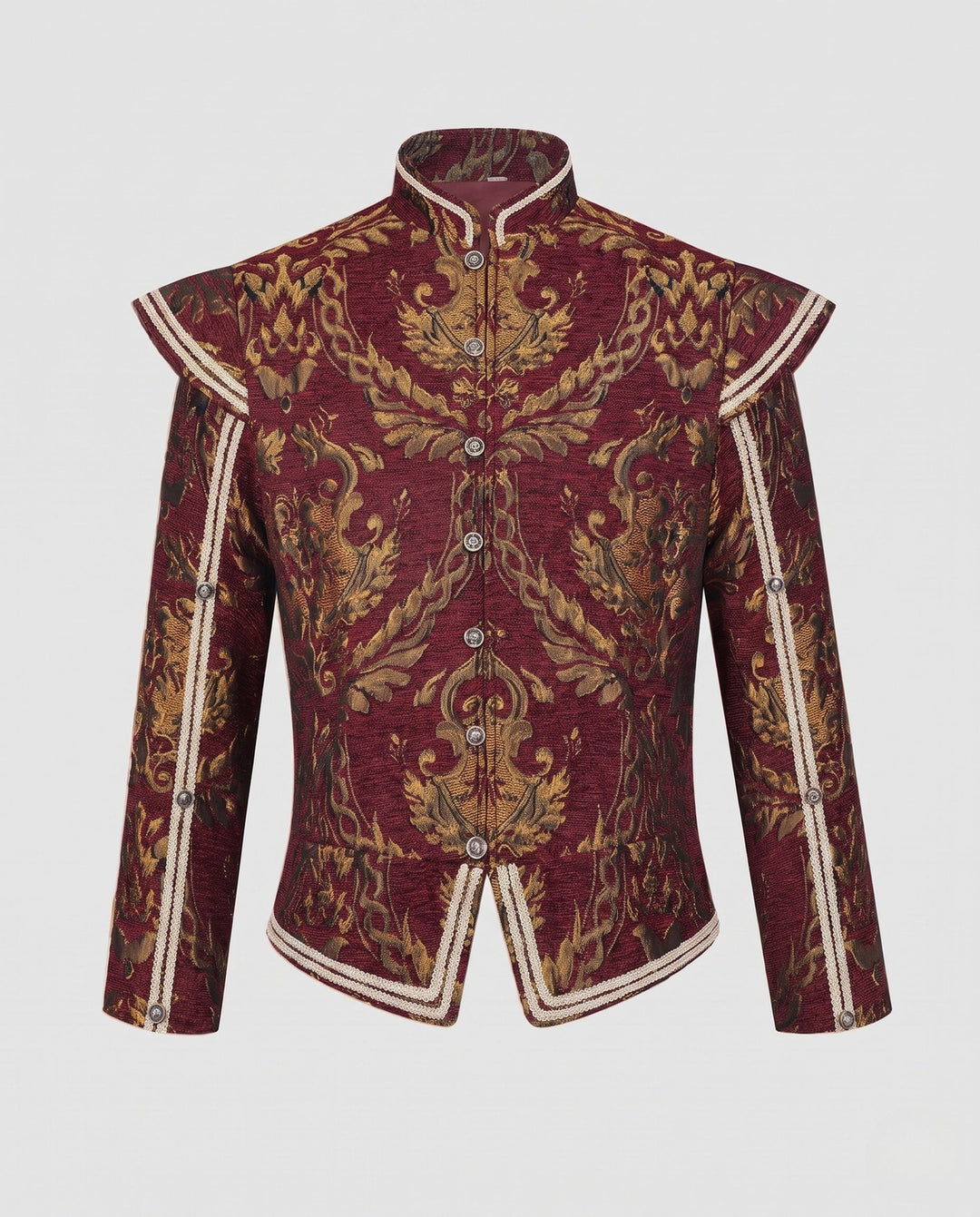 Women Elegant Brocade Jacket with Intricate Embellishments
