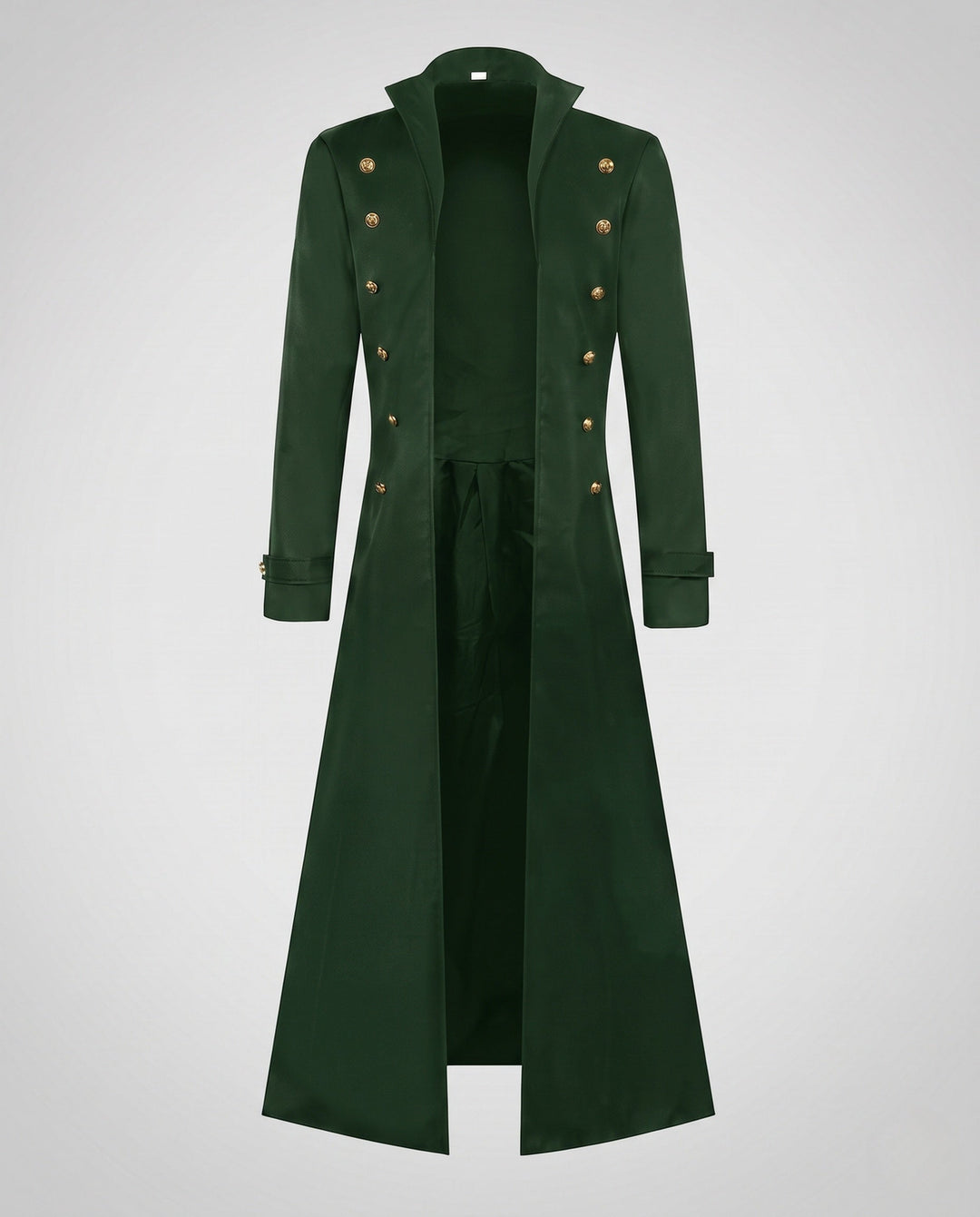 Ladies Elegant Long Padded Coat with Elaborate Buttons
