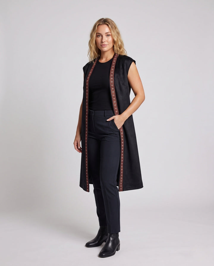 Ladies luxury vest with elaborate embroidery