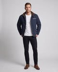 Men's sturdy field jacket with teddy collar