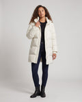 Women's Long Quilted Jacket with Hood