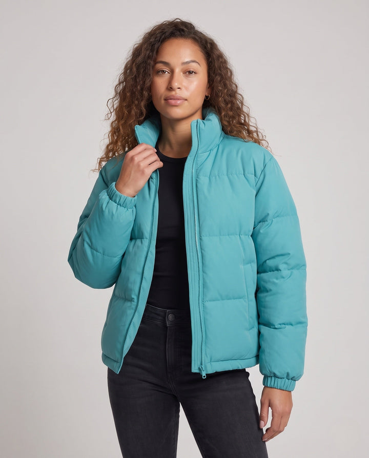 Women Retro Functional Quilted Jacket