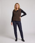 Women's Sleeveless Teddy Vest with Hood and Zip