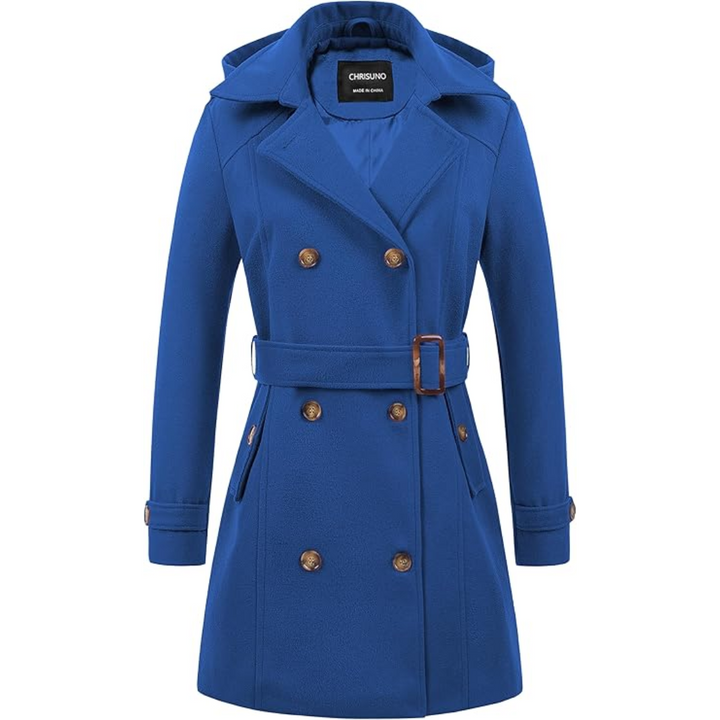 Quilted winter Trench coat with hood