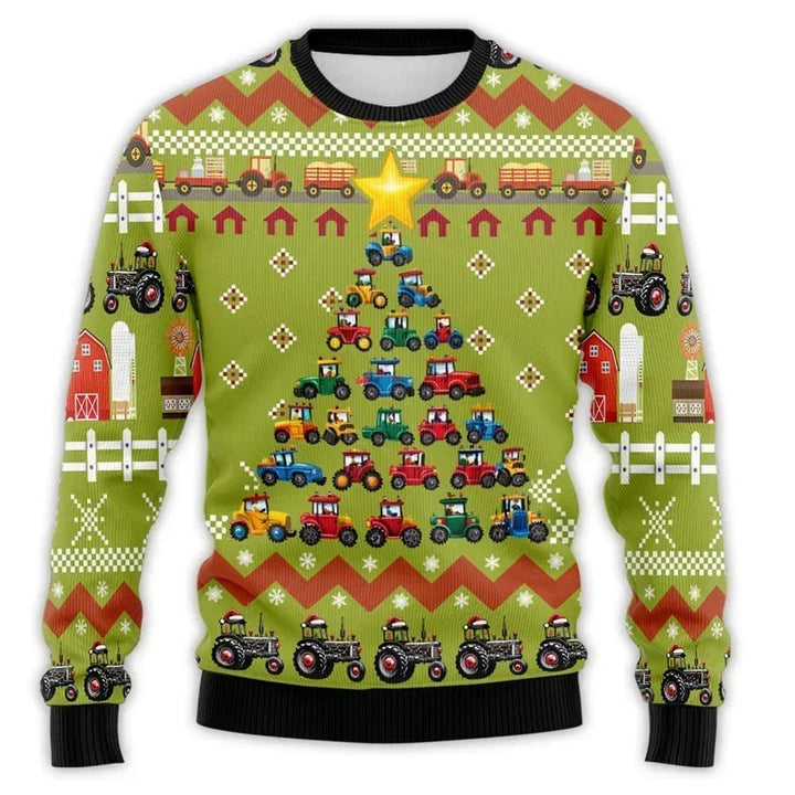 | Christmas sweater with tractor print - Comfortable &amp; festive men&