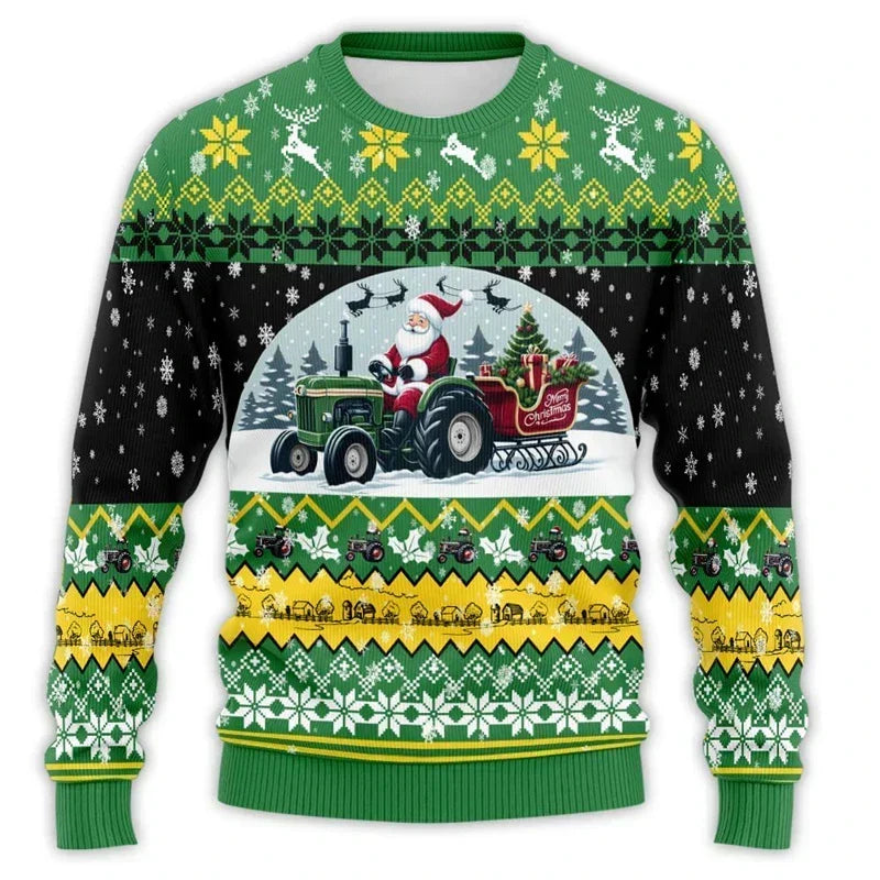 | Christmas sweater with tractor print - Comfortable &amp; festive men&