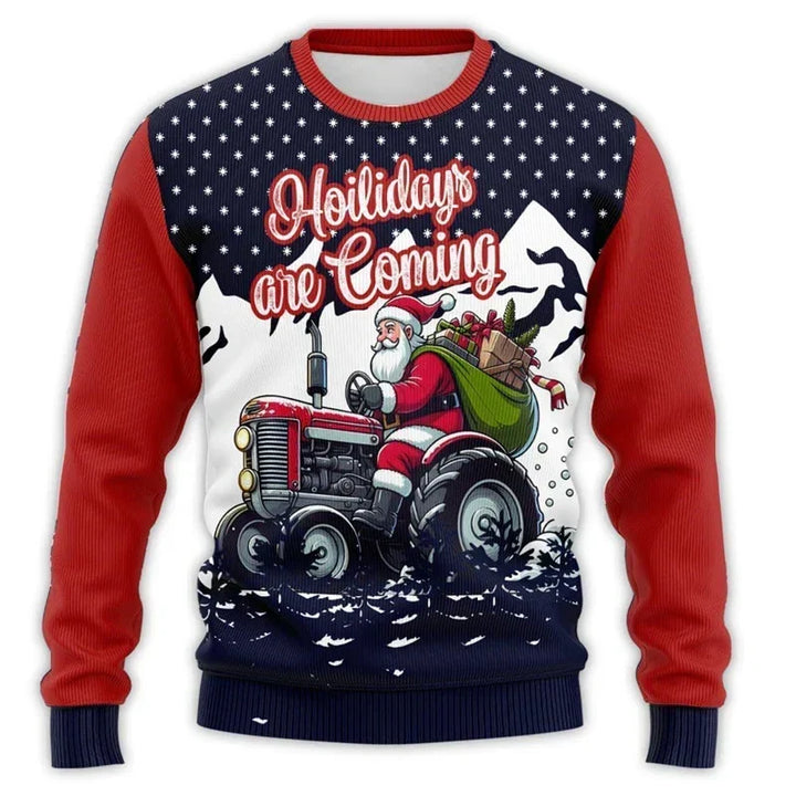 | Christmas sweater with tractor print - Comfortable &amp; festive men&