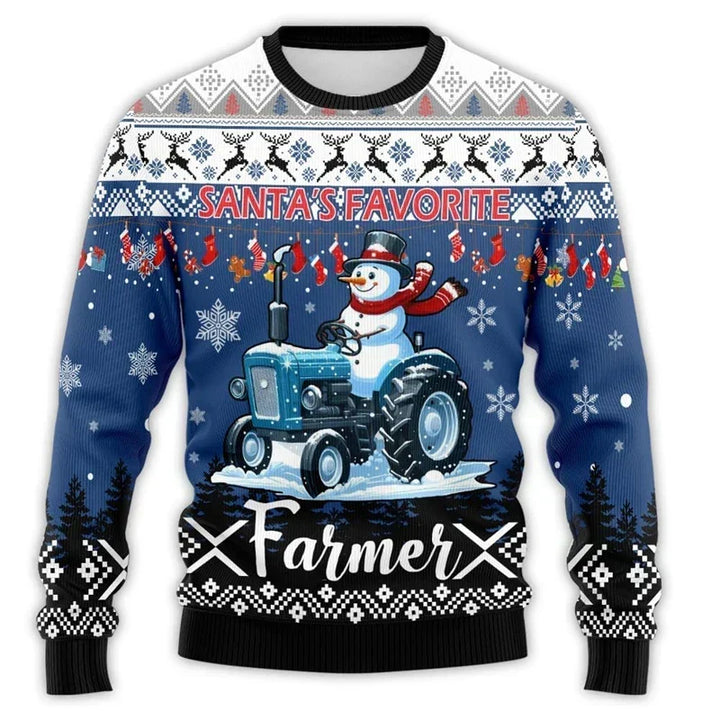 | Christmas sweater with tractor print - Comfortable &amp; festive men&