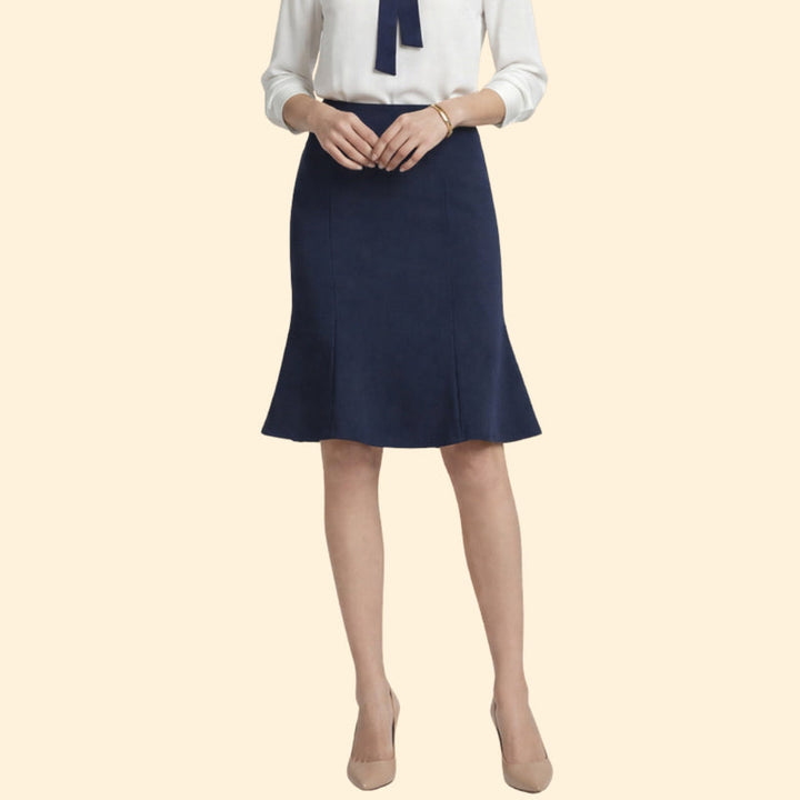 Women’s A-Line Midi Skirt with High Waist