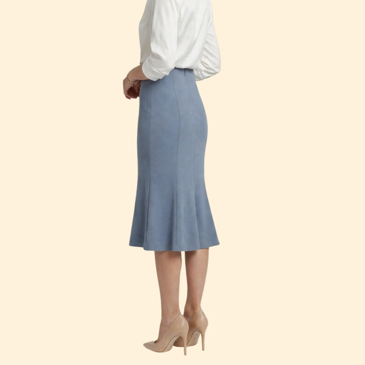 Women’s A-Line Midi Skirt with High Waist