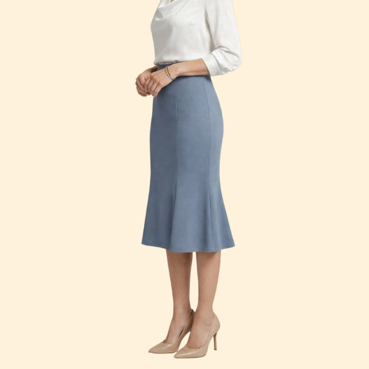 Women’s A-Line Midi Skirt with High Waist