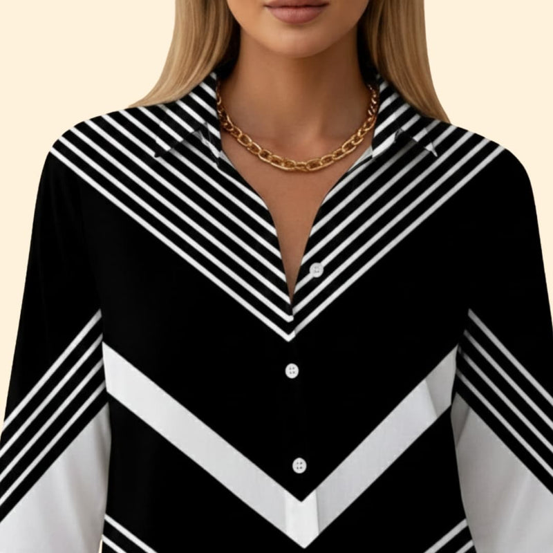 Women’s Casual Blouse with Floral Pattern