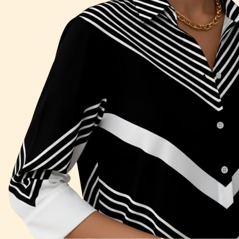 Women’s Casual Blouse with Floral Pattern