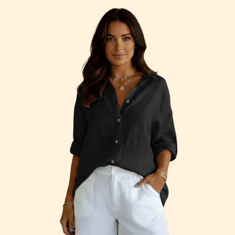 Women's Chic Casual Blouse with Button