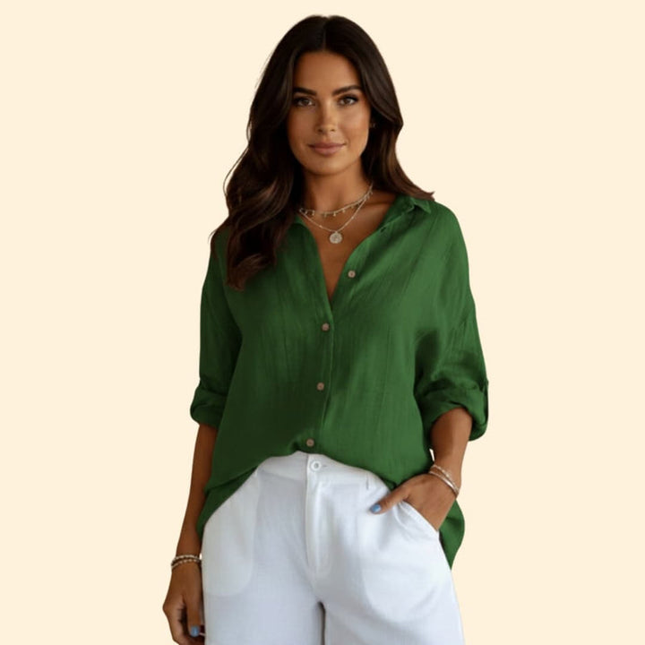 Women's Chic Casual Blouse with Button