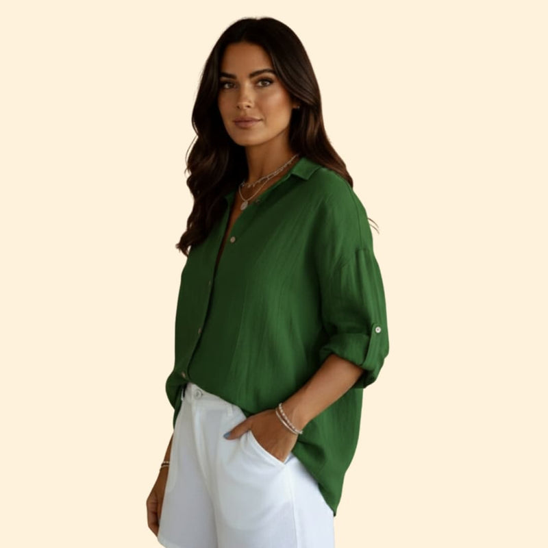 Women's Chic Casual Blouse with Button