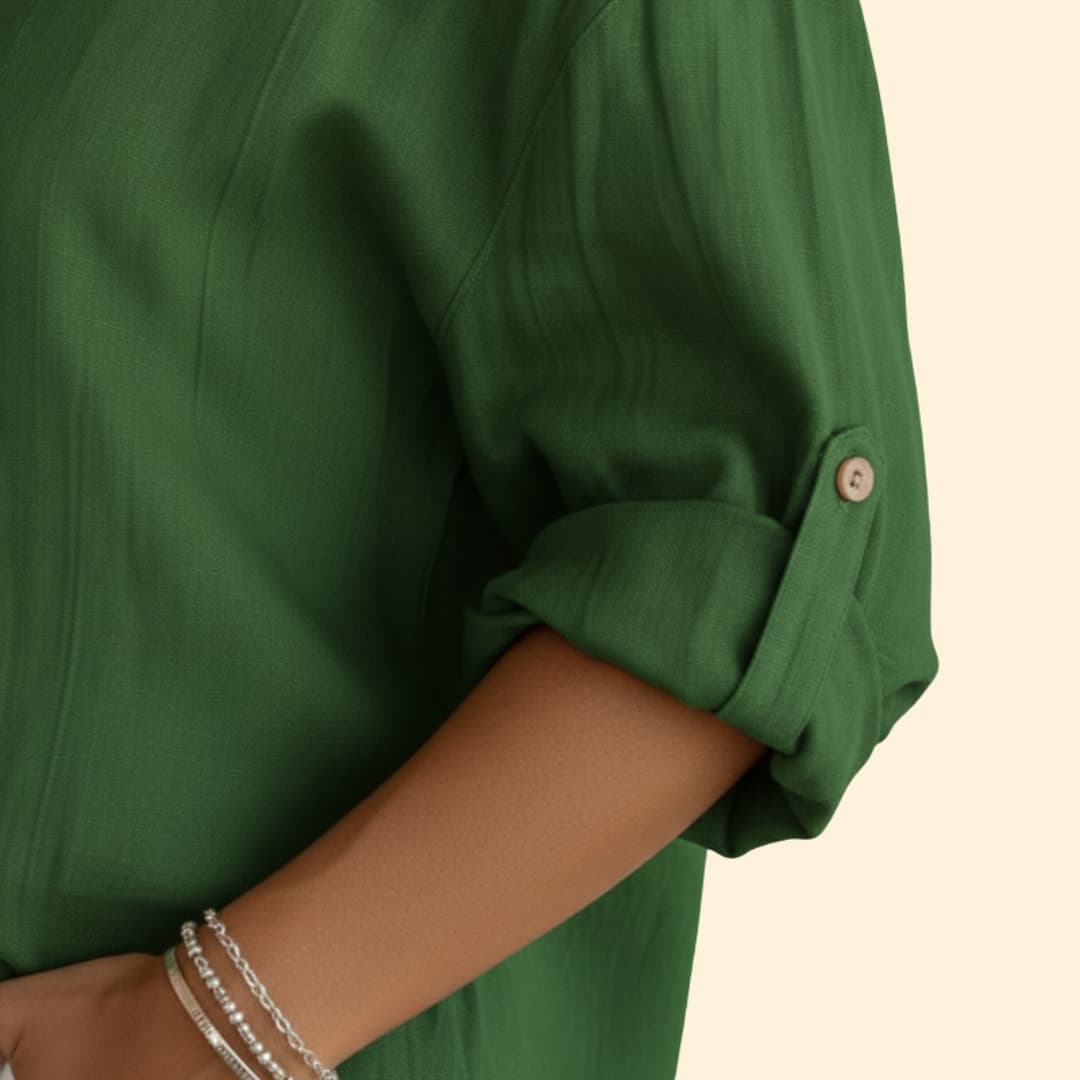 Women’s Loose Blouse with Button Closure