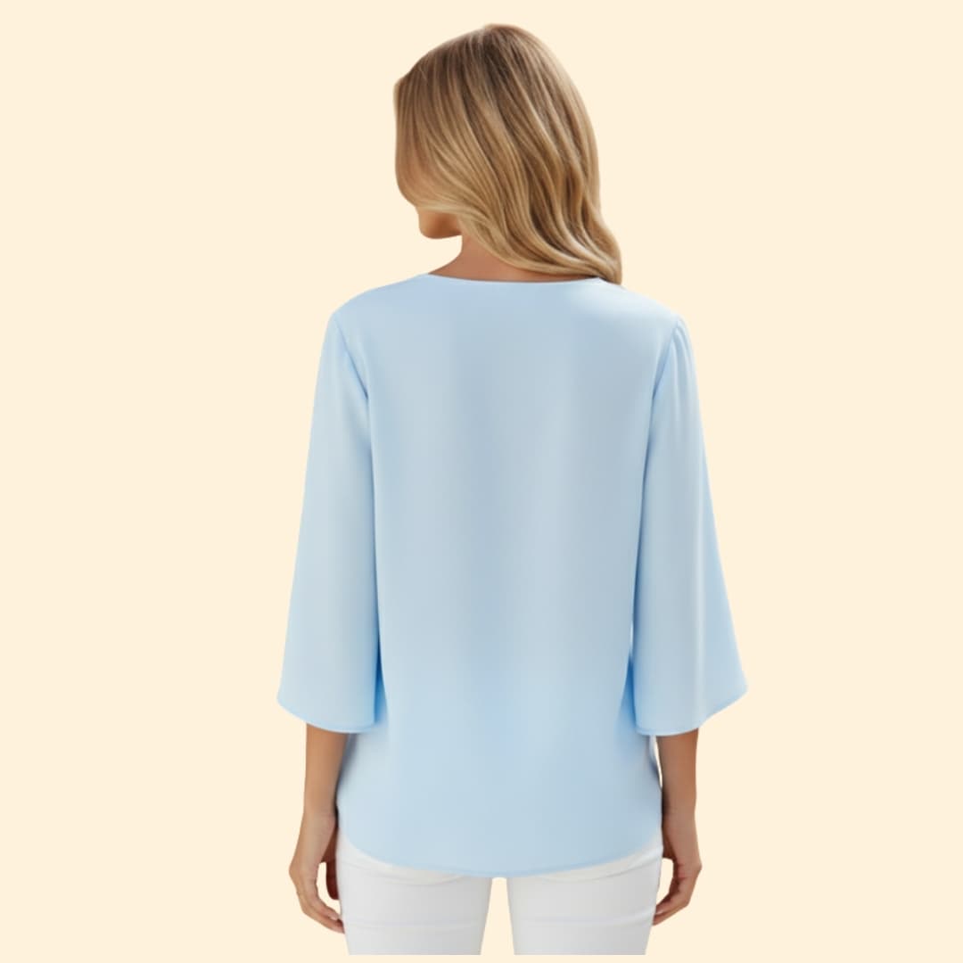 Women’s Loose Blouse with V-neck