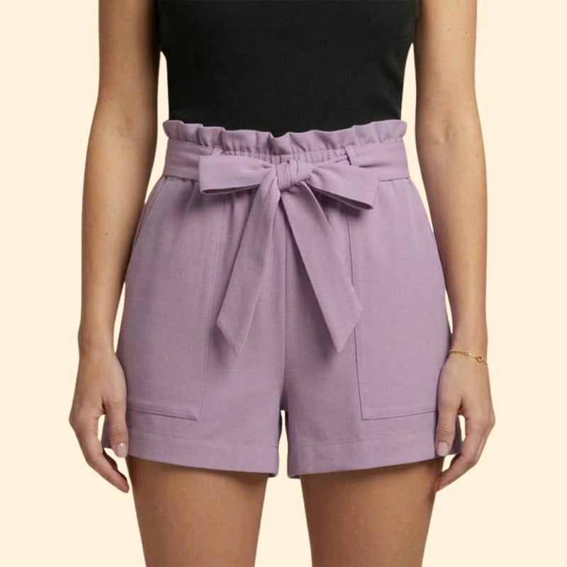 Women’s Summer Shorts with Ruffled Waistband