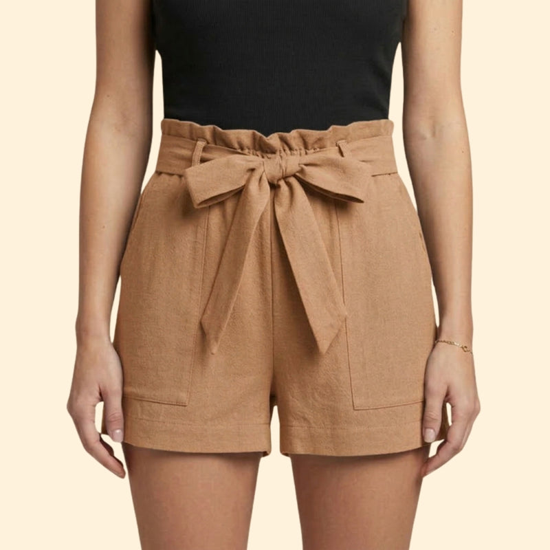 Women’s Summer Shorts with Ruffled Waistband