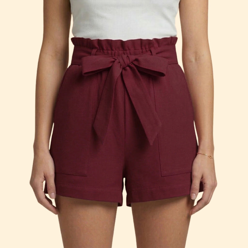 Women’s Summer Shorts with Ruffled Waistband
