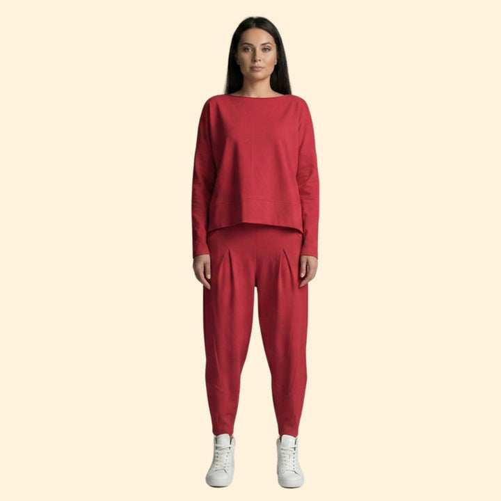 Women’s Two-Piece Set with Long Sleeve Top