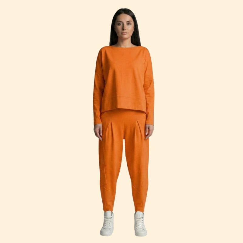 Women’s Two-Piece Set with Long Sleeve Top