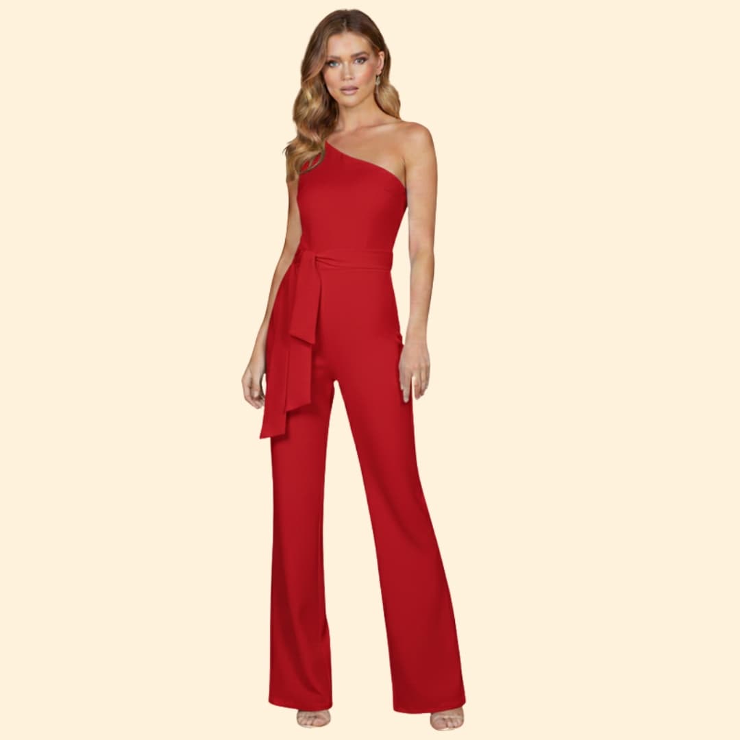 Women's Wide-Leg Jumpsuit Fitted Bodice