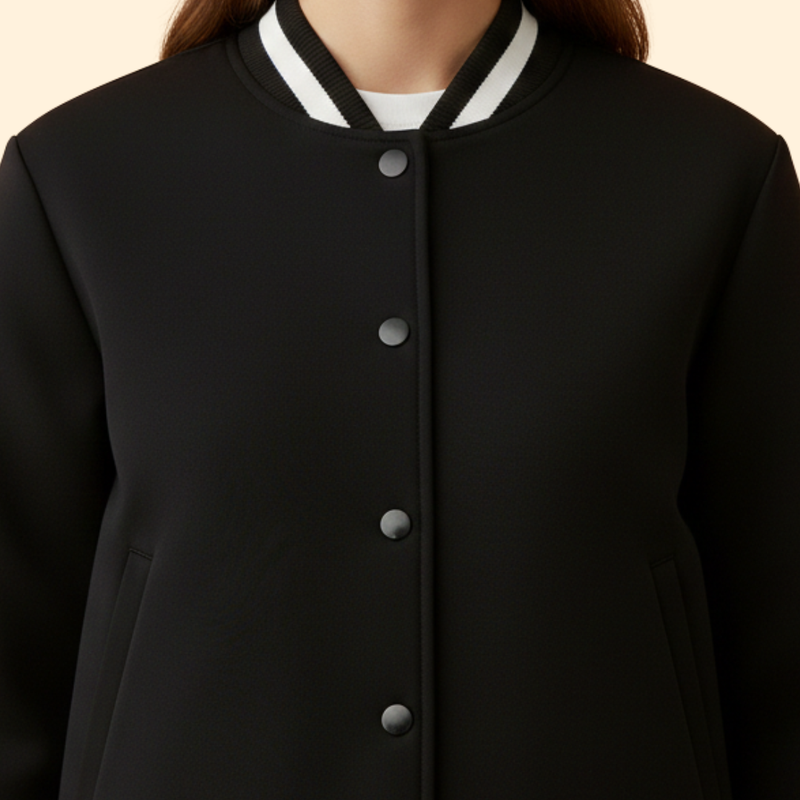 Women's Bomber Jacket with Elasticated Hem