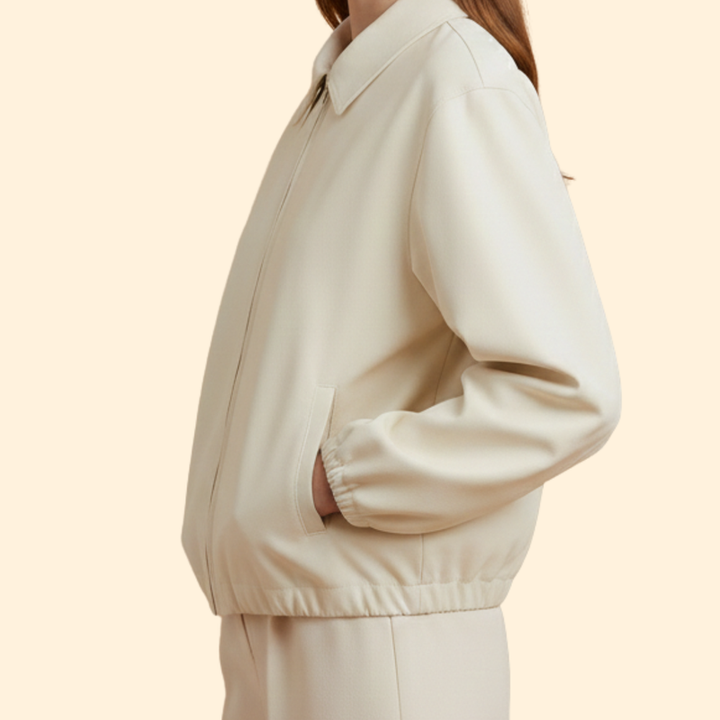 Women’s Bomber Jacket with Modern Collar