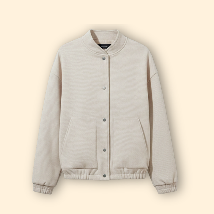 Women's Bomber Jacket with Practical Side Pockets