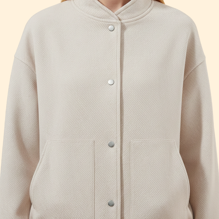 Women's Bomber Jacket with Practical Side Pockets