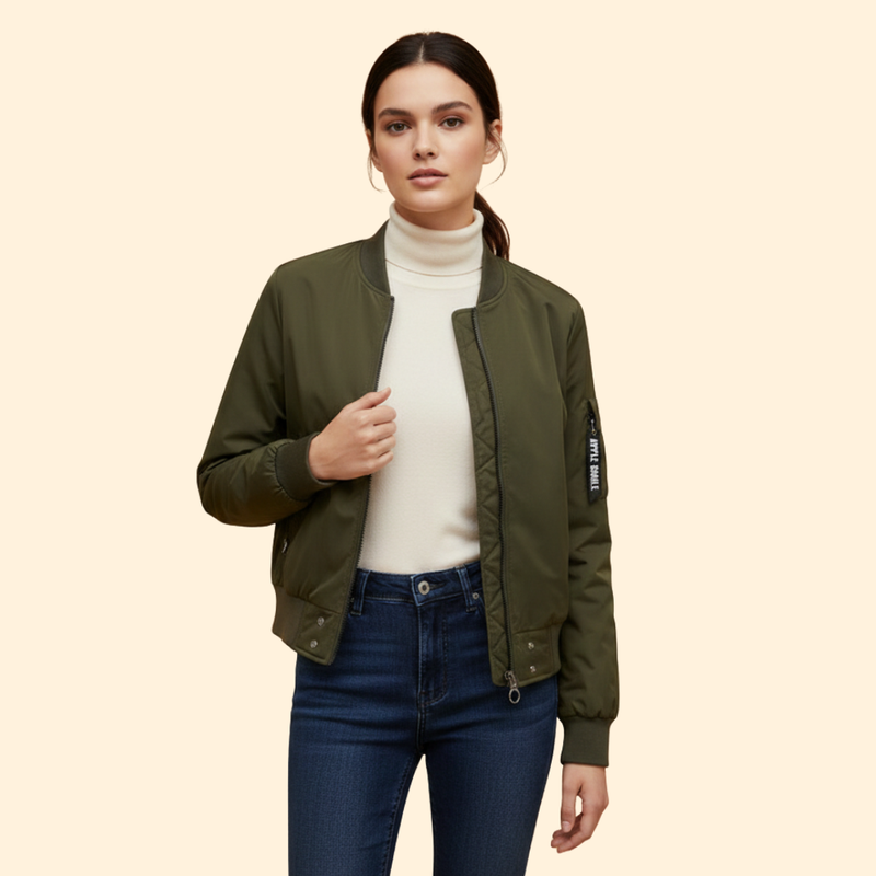 Women’s Bomber Jacket with Side Panels