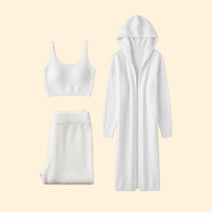Women’s Cozy Set with Crop Top and Pants