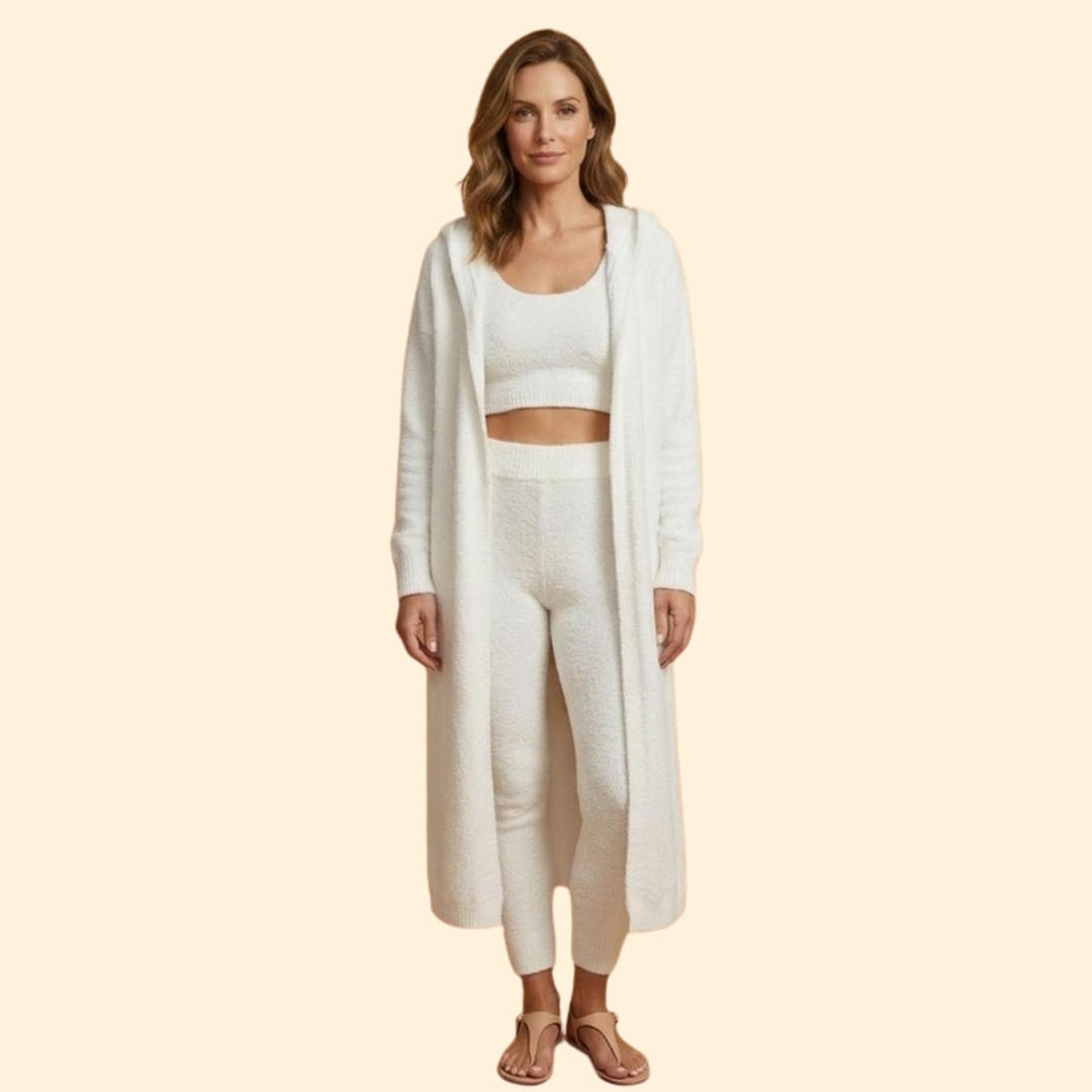 Women’s Cozy Set with Crop Top and Pants