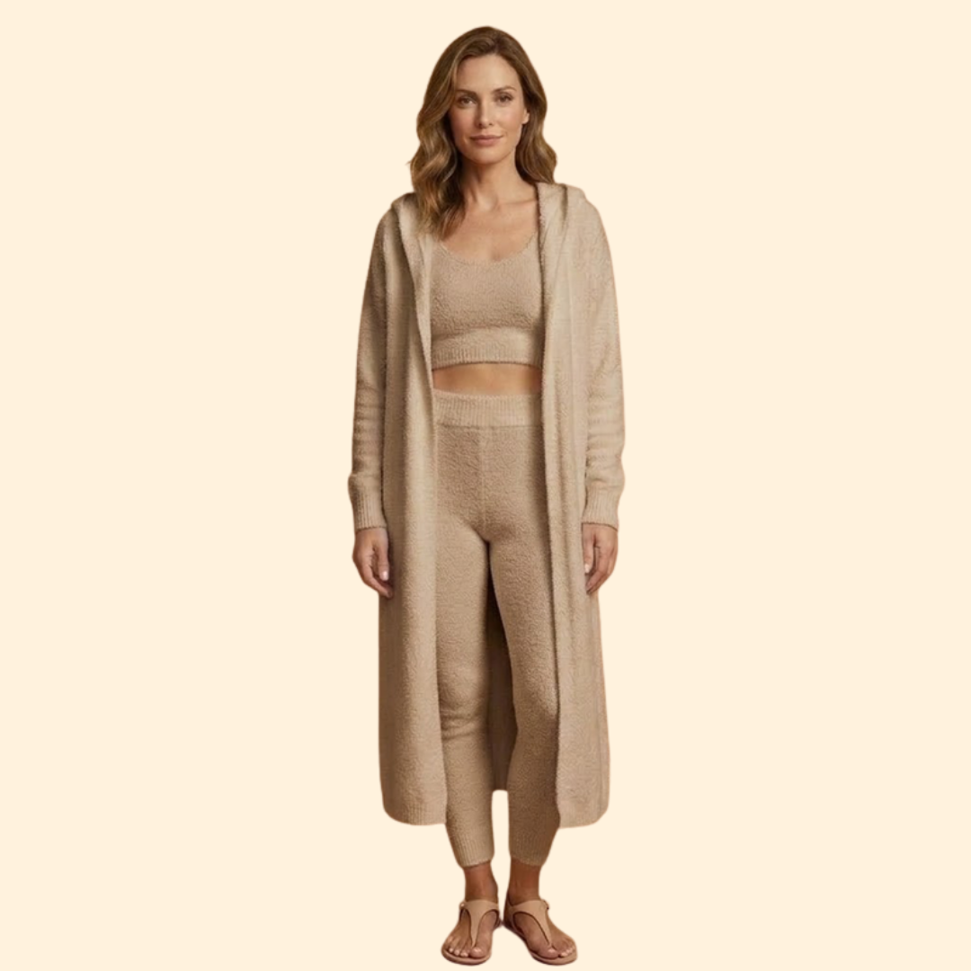 Women’s Cozy Set with Crop Top and Pants