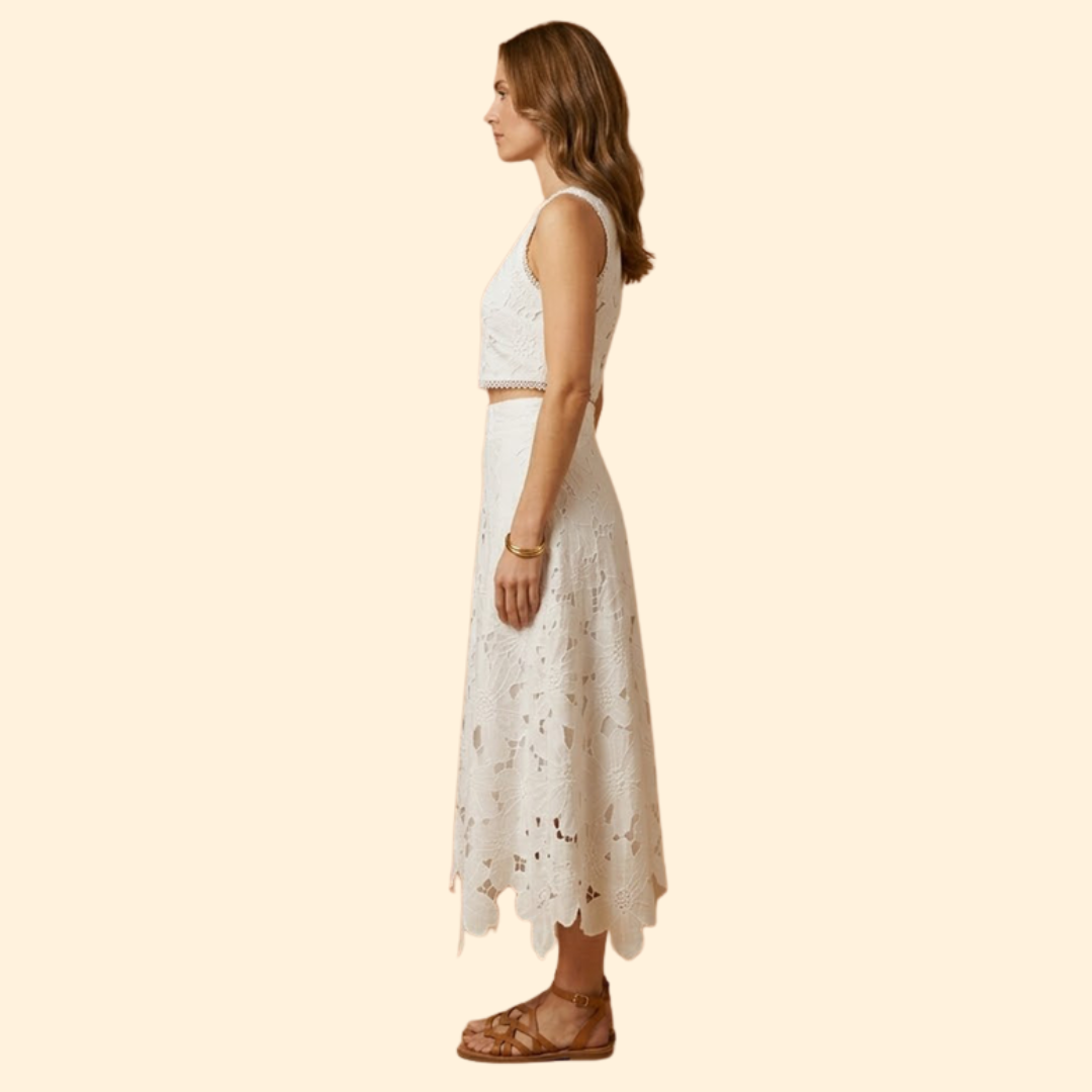 Women’s Crop Top and Floral Maxi Skirt Set