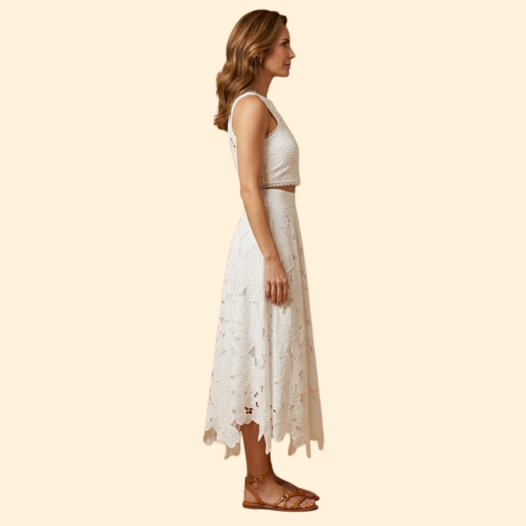 Women’s Crop Top and Floral Maxi Skirt Set