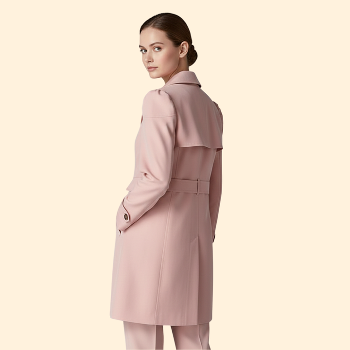 Women’s Long Coat with Flap Pockets